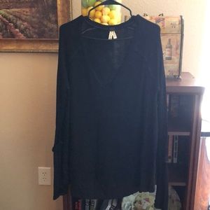 Free People Black long sweater/tunic